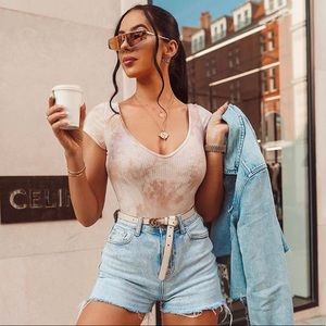 NEW! Fashion Nova Tie-dye bodysuit